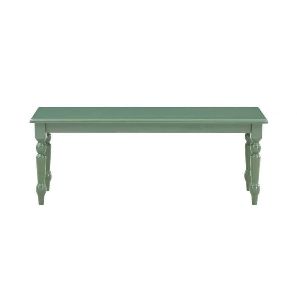 48 Inch Modern Wood Dining Bench with Turned Legs J179