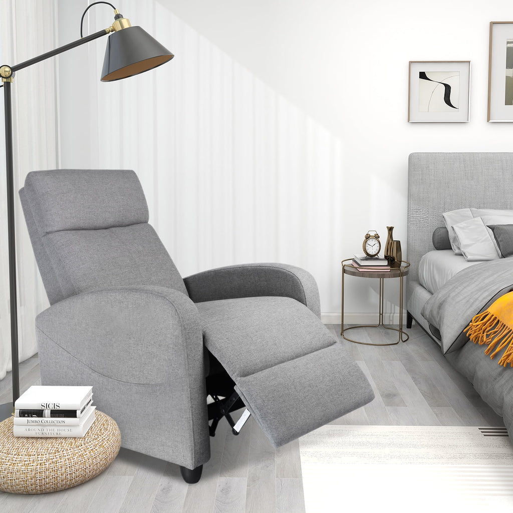 PU Leather Recliner Chair with Lumbar Support W42559