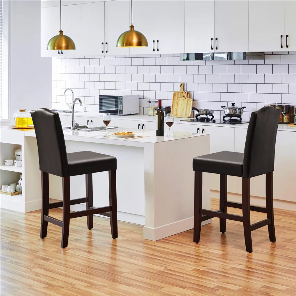 Brown Faux Leather Dining Chairs H246603