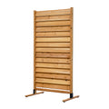 Freestanding or Surface Mounted Louvered Wood Privacy Screen Kit Z2497