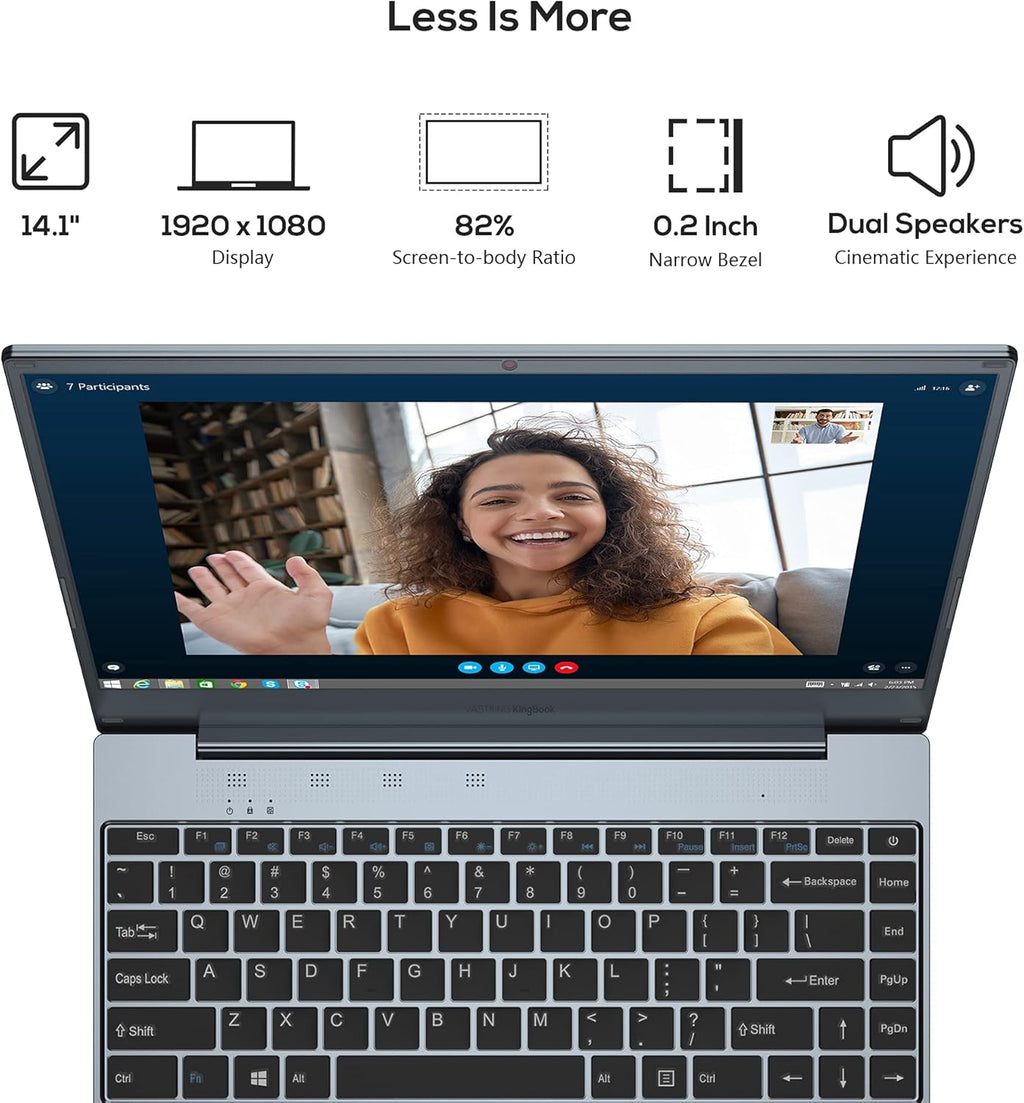 14” Windows 10 Laptop Computer, 8GB RAM 256GB SSD, Silver Gray Z885370