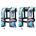 2 Pack Automatic Inflatable Life Jacket with Whistle G6922