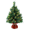 Mini Artificial Christmas Tree 22 Inch with 35 Warm White Lights Y1971