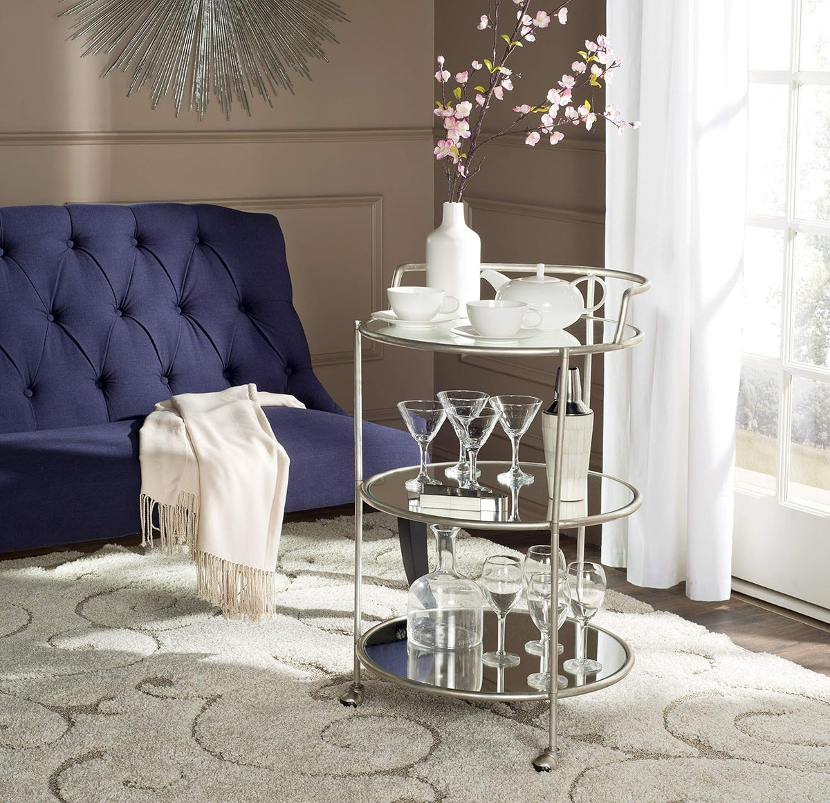 Silver Bar Cart J8436