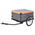 Bike Cargo Trailer Gray and Orange 143.3 lb X2997