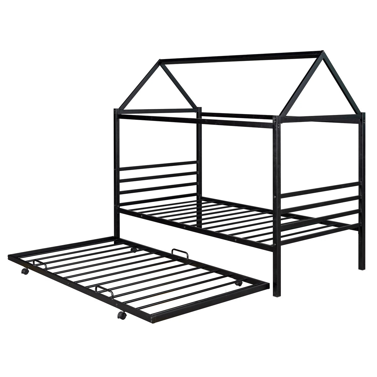 Twin Metal Platform Bed with Trundle J3545