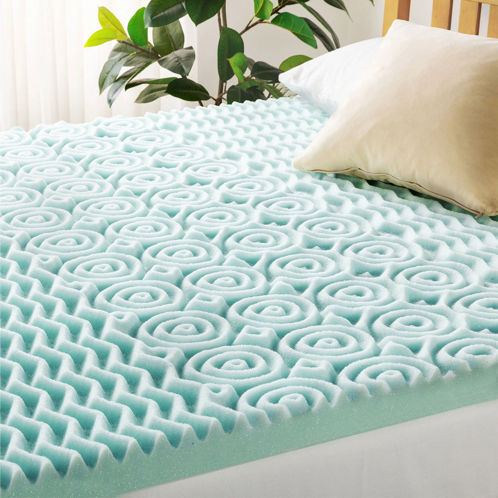 4" 5-Zone Cooling Gel Memory Foam Mattress Topper U670772