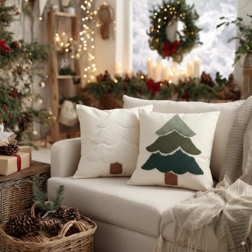 Christmas 18x18 Inch Embroidered Throw Pillow Covers I46970