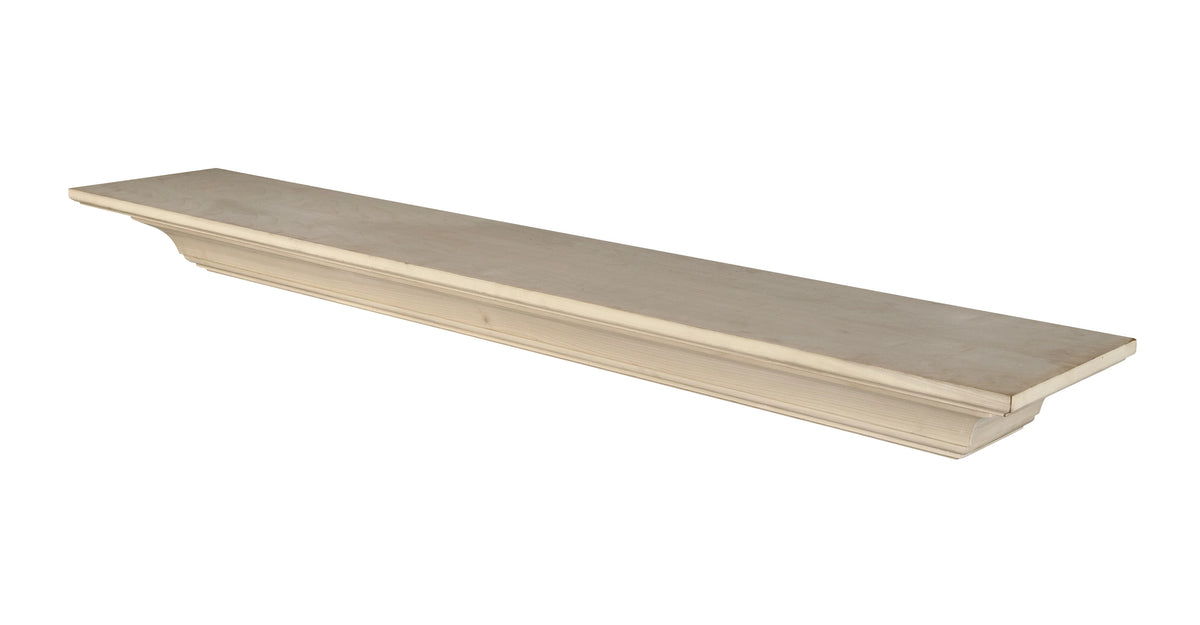 Unfinished Wood Mantel Shelf 60"L x 10"D x 5"H G153