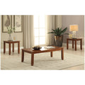 Cherry Coffee End Table Set 3 Piece W68522