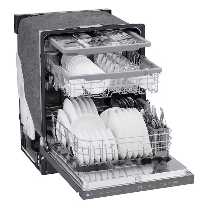 24 in. Smart Wi-Fi Dishwasher, Black Stainless Steel Y65934