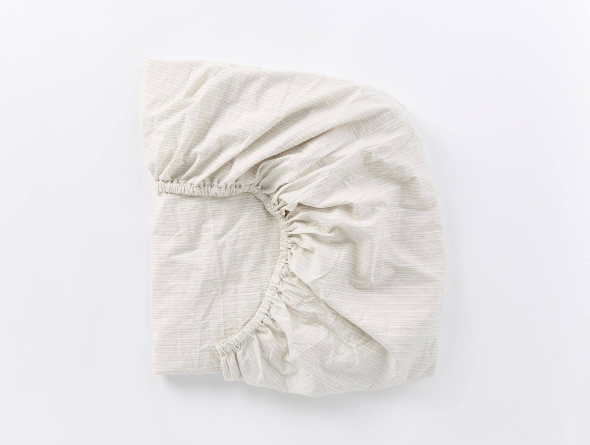 Organic Crinkled Percale Fitted Sheet King Y677