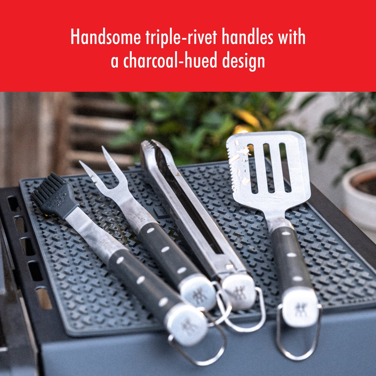 17-inch Stainless Steel Grill Spatula with Serrated Edge P312135