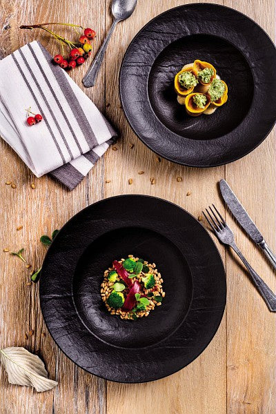 Oval Steak Plate 37x25cm Black E37330