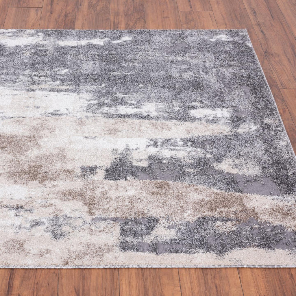 Modern Abstract Area Rug Gray 8 x 10 X14599
