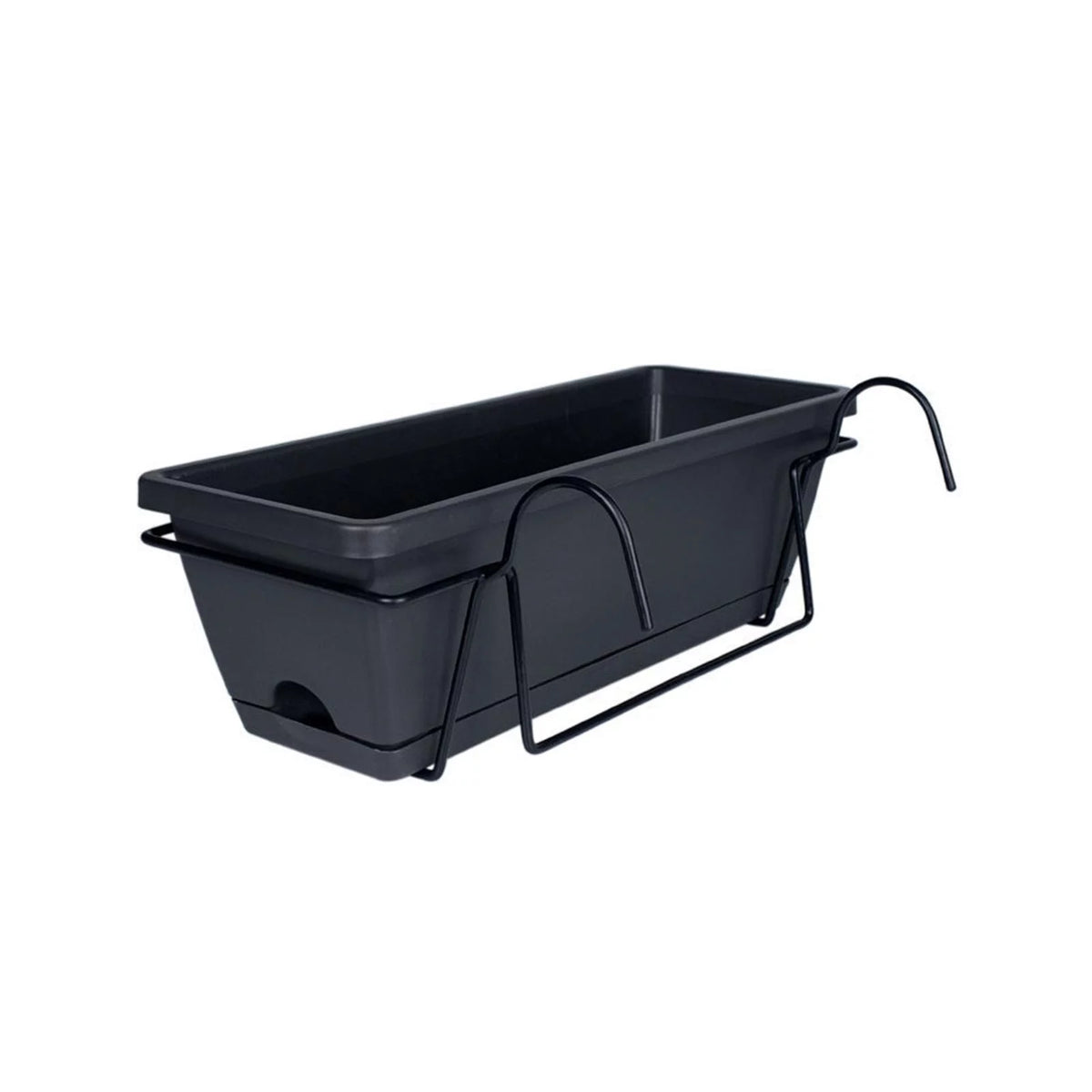 Balcony Railing Hanging Planter Grey H594
