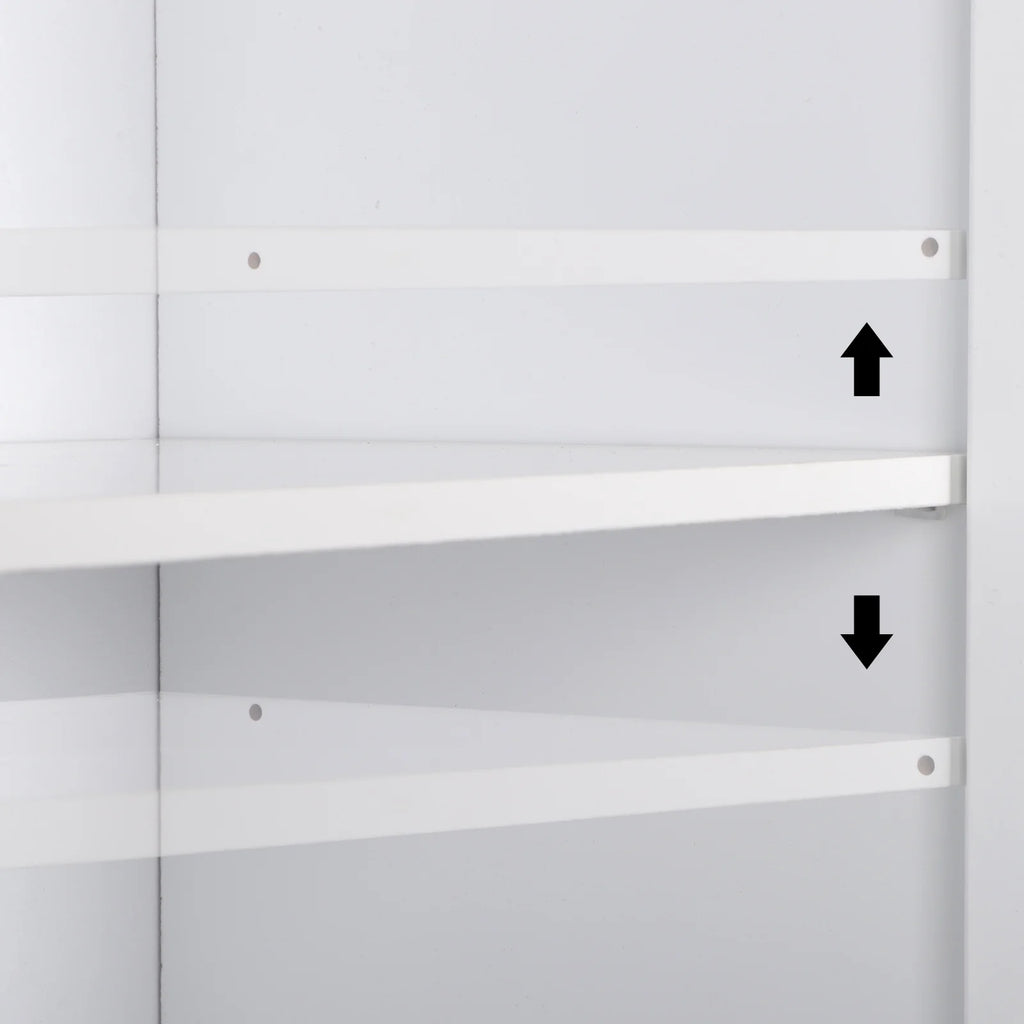 White 72" Wood Pantry Cabinet with 4 Adjustable Shelves S50750