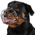Dog Muzzle Wire Basket Adjustable Leather Straps H649315