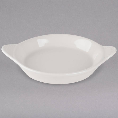 11 oz. Eggshell Round China Egg Dish - 12/Case P3887