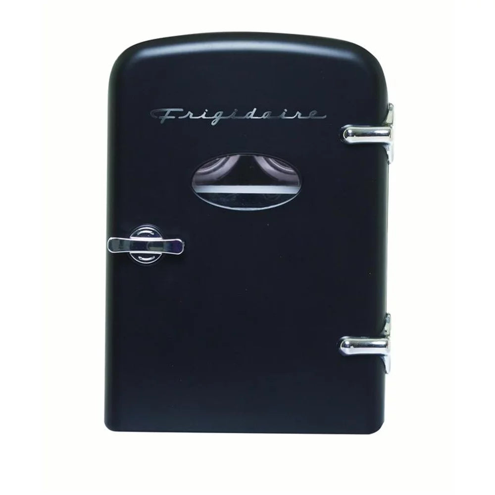 Portable Retro 6-can 4 Liters Mini Fridge Black V7817