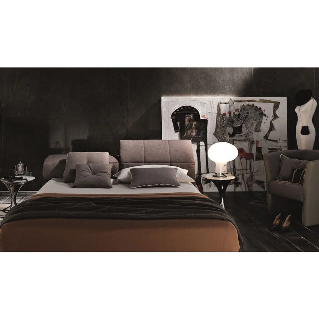 Queen Size Taupe Storage Bed W2632