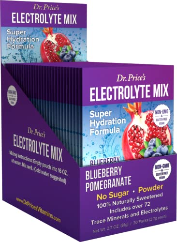Electrolytes Powder Packets No Sugar 30 Packets Blueberry-Pomegranate N72744