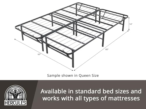 Folding Metal Bed Frame, 14 Inch Full H2759