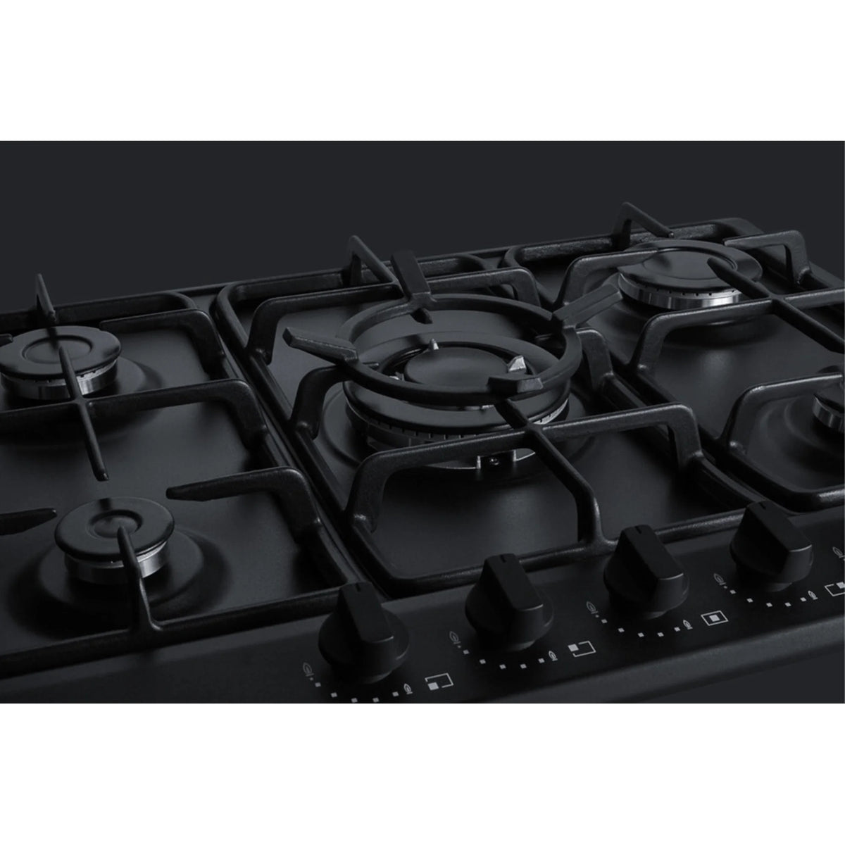 Black 5-Burner Gas Cooktop with Sealed Burners K85728