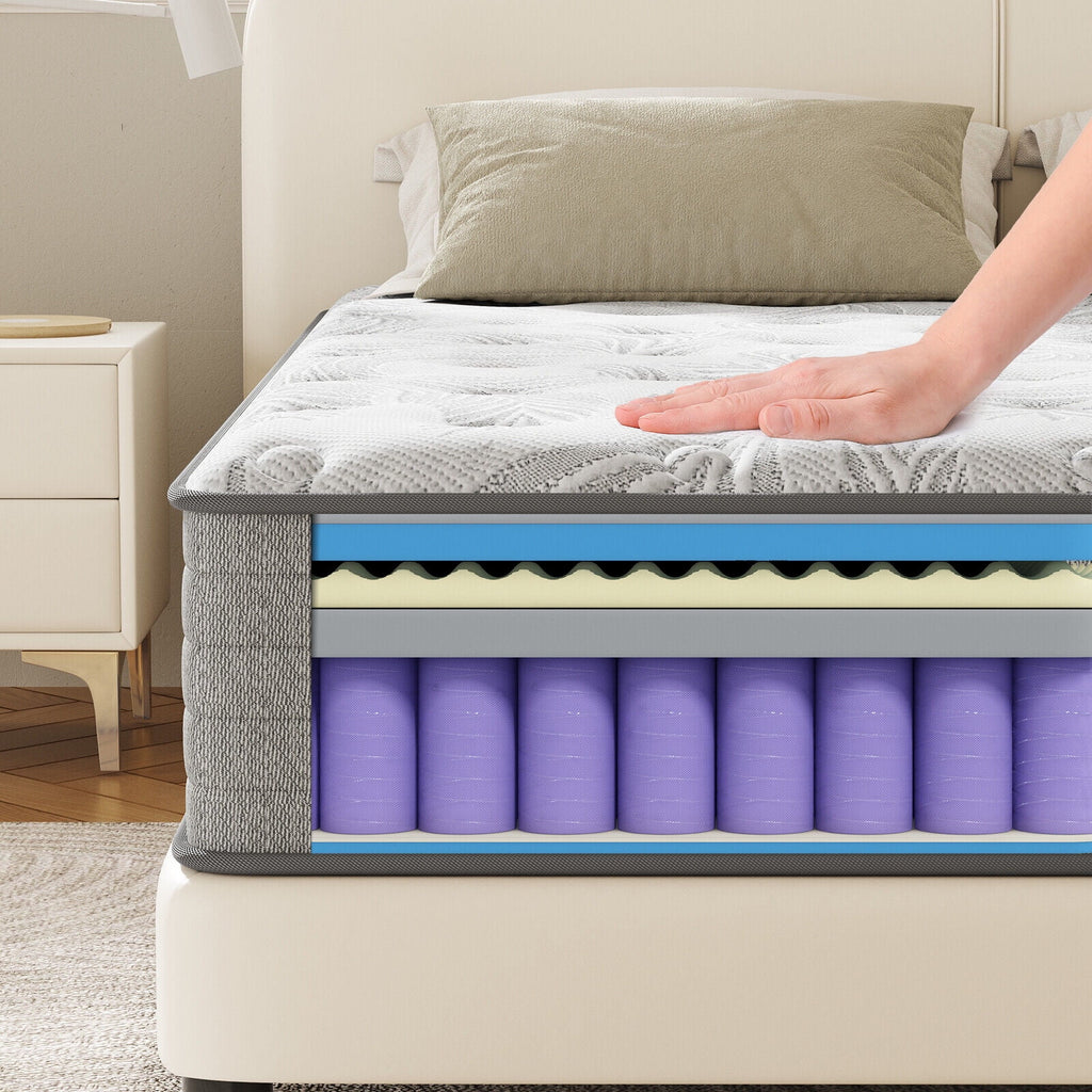 Hybrid Gel Memory Foam Innerspring Mattress Queen P5630