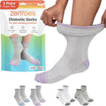Breathable Diabetic Socks with Arch Support, 2 Pairs, Medium L763529