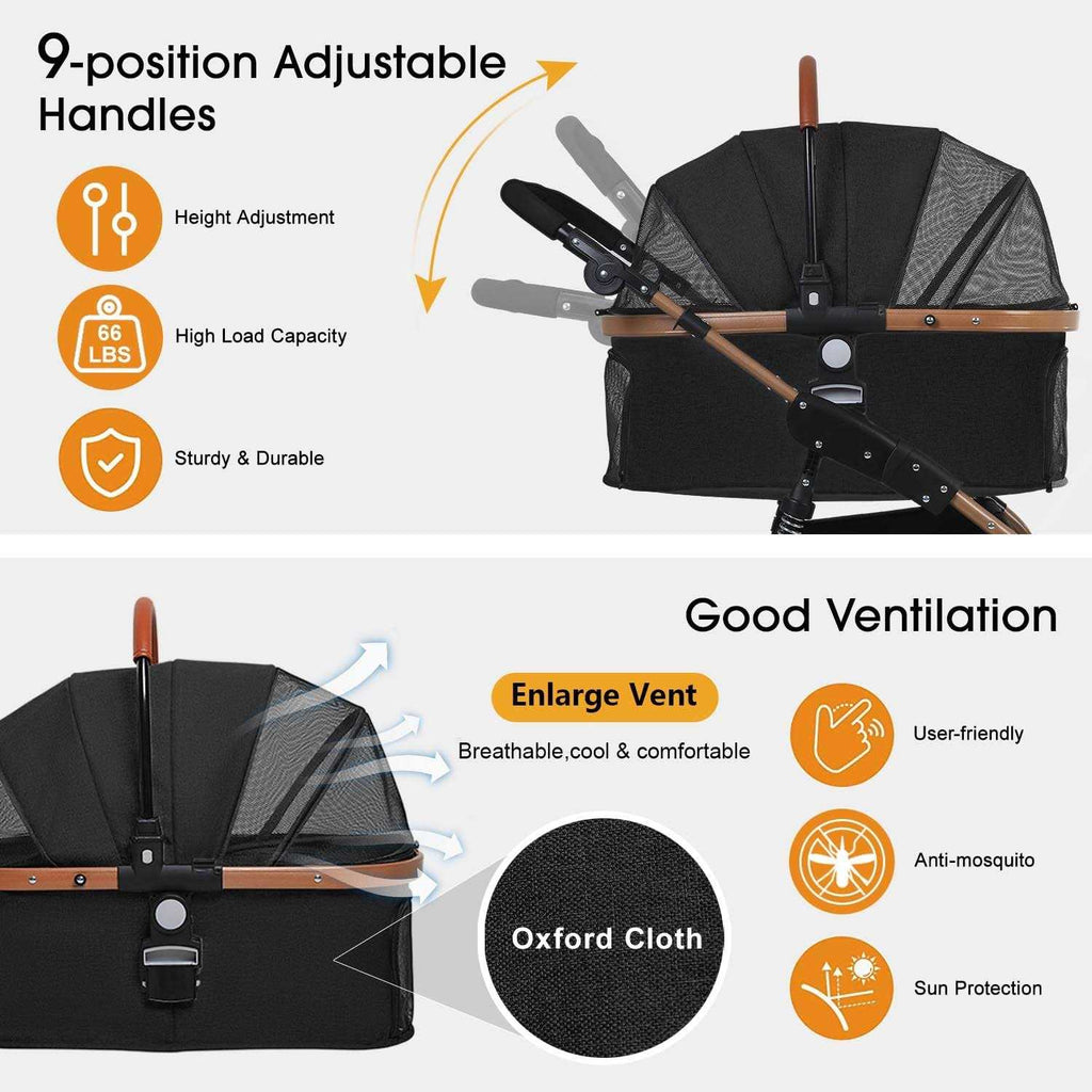 4 Wheels Folding Lightweight Pet Stroller B327