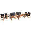 8 Pcs Acacia Wood Patio Conversation Set O428