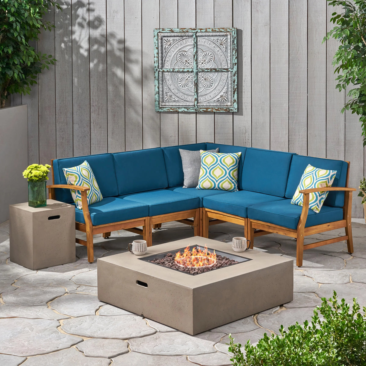 7-Piece Acacia Wood Outdoor Sofa Set S6953