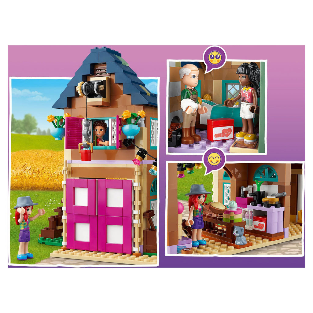 Farm House Set with Toy Horse Stable Tractor and Trailer M4454