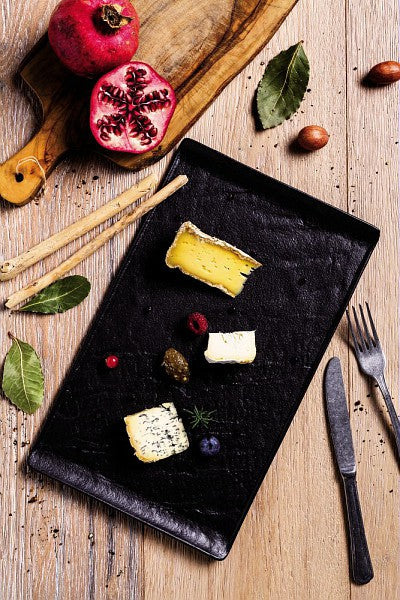 Oval Steak Plate 37x25cm Black E37330