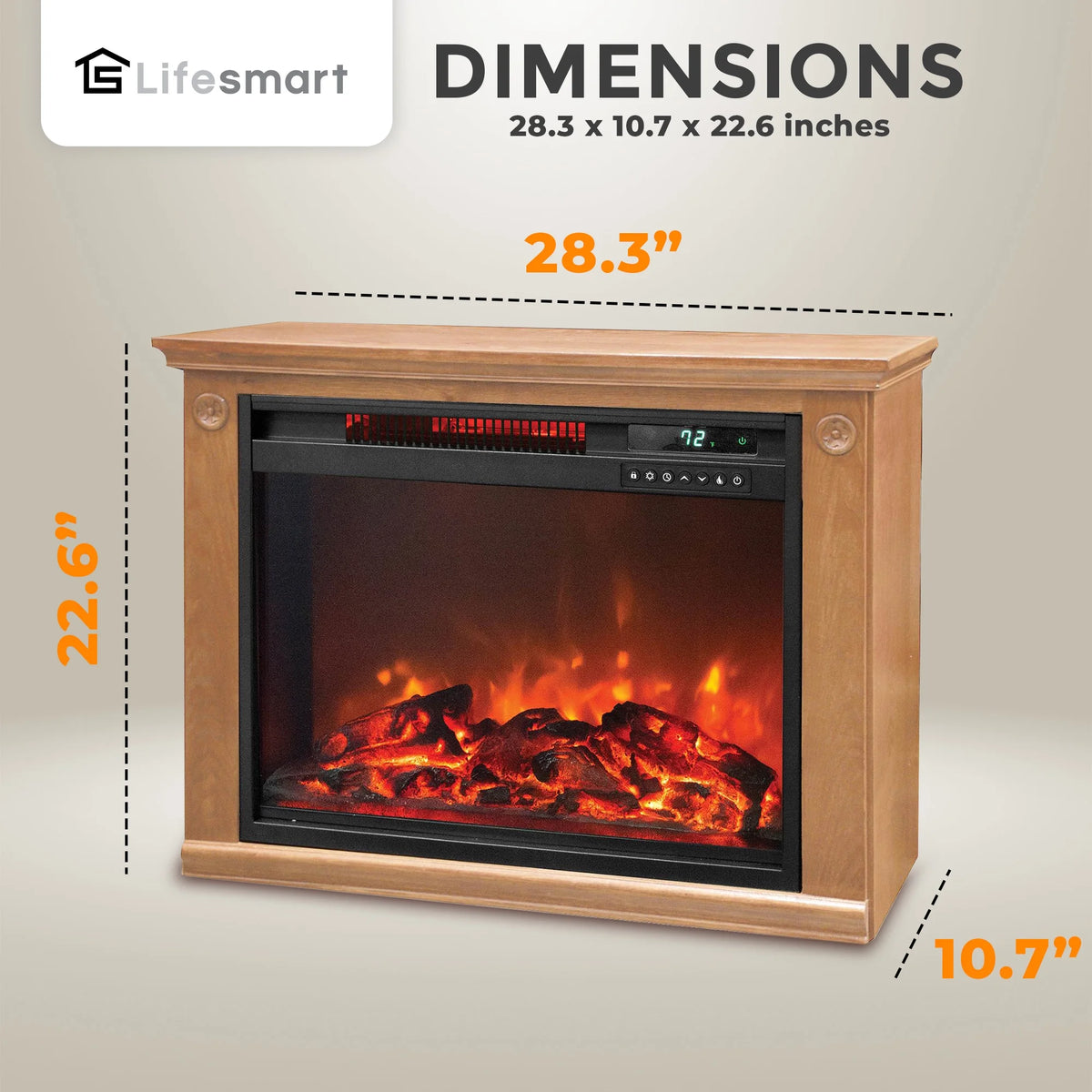 1500W Portable Electric Infrared Quartz Indoor Fireplace A277843