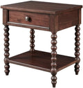 Brown 2 Tier Nightstand with Drawer F16683