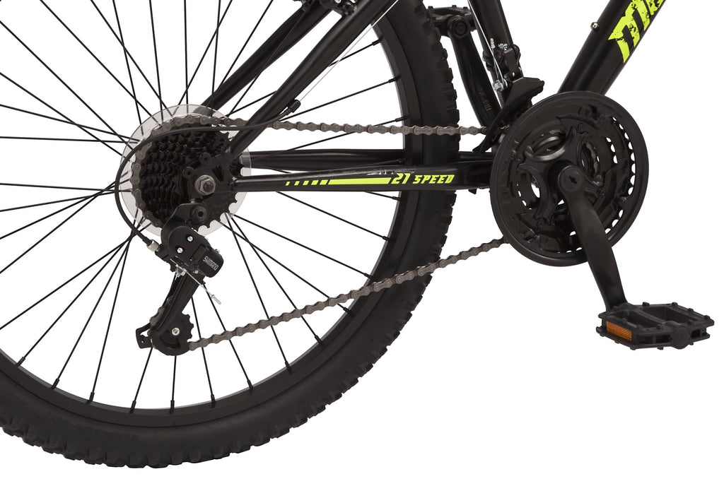 24-in. Mountain Bike, Black and Yellow, 21 Speeds C36453