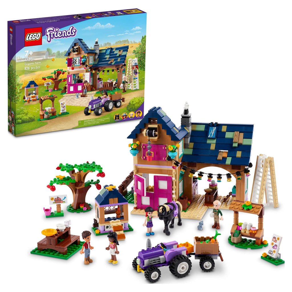 Farm House Set with Toy Horse Stable Tractor and Trailer M4454