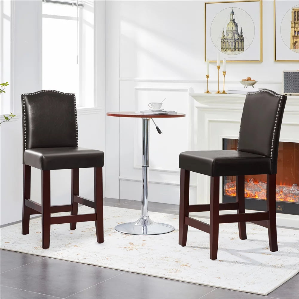 Brown Faux Leather Dining Chairs H246603