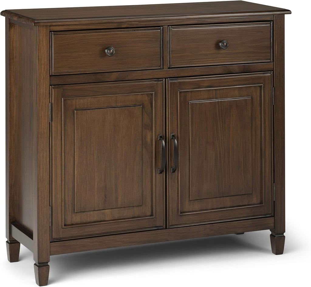 Light Golden Brown Solid Wood Storage Cabinet with 2 Drawers C836057