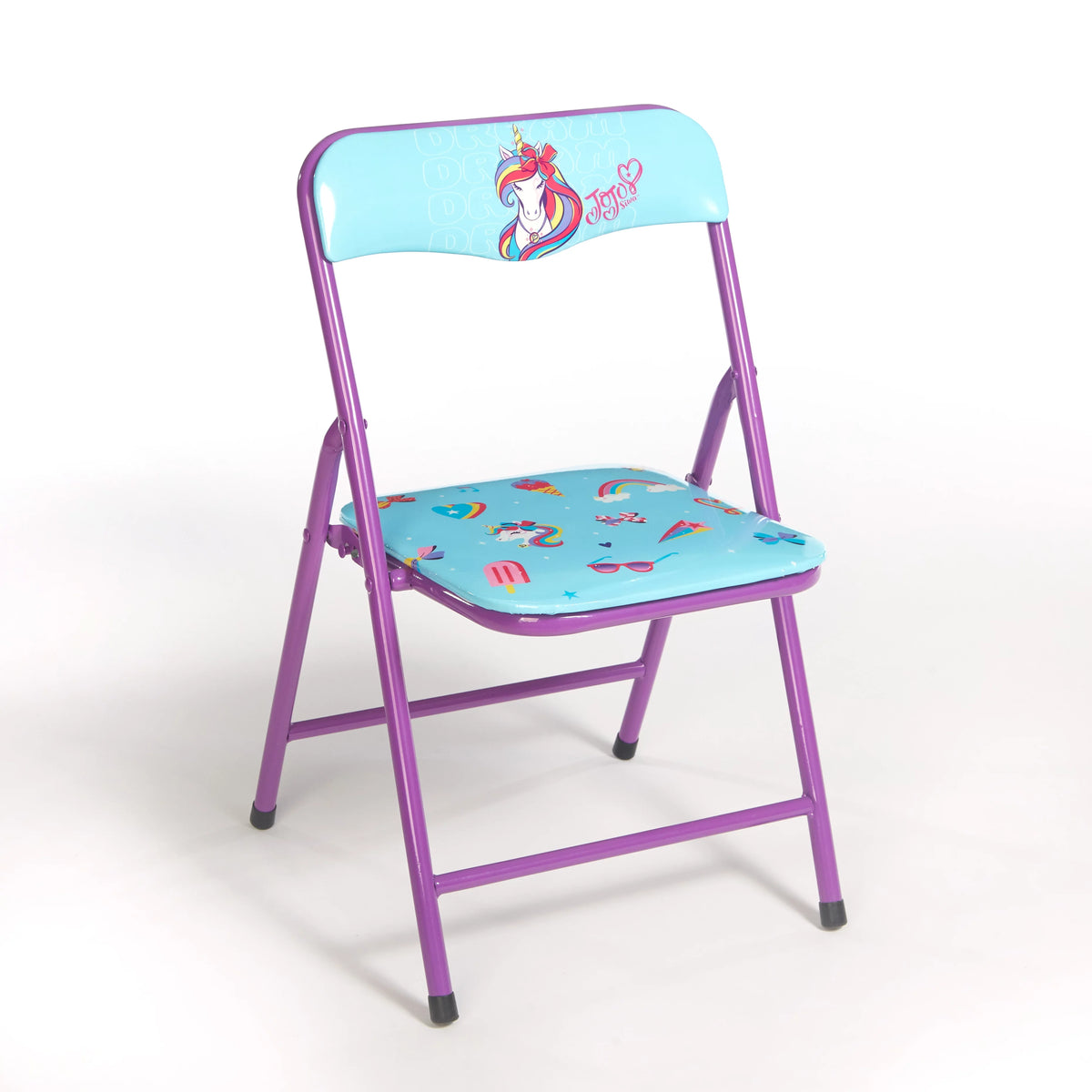 Blue Metal Folding Desk and Chair Set Y5858