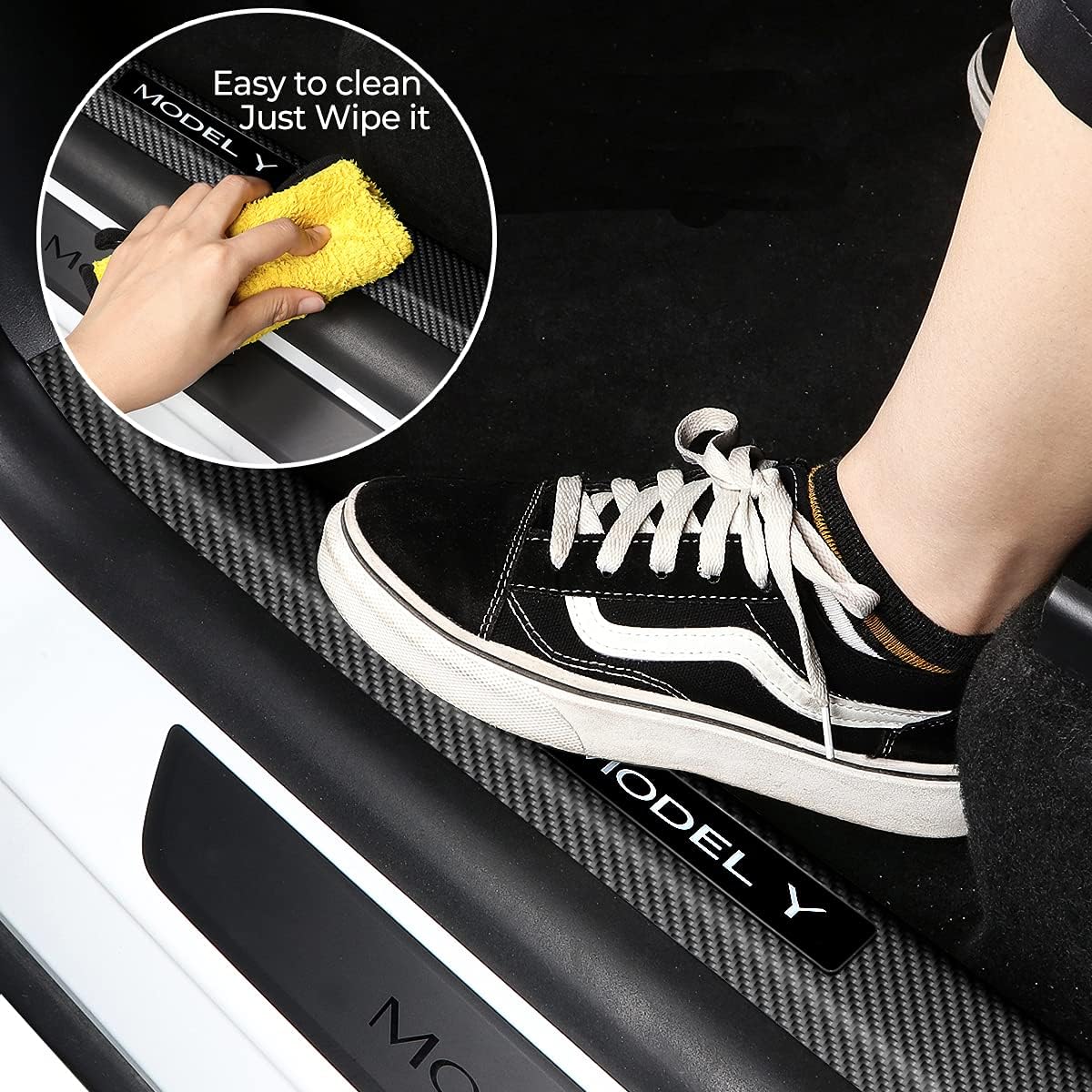 Carbon Fiber Door Sill Protector Set of 4 C361808