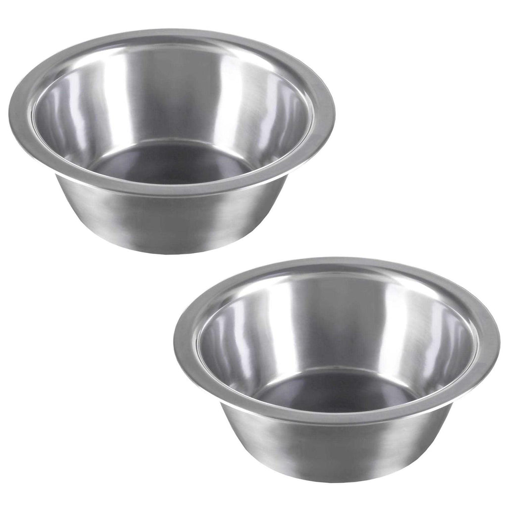 Set of 2 Stainless-Steel Hanging Dog Bowls F240