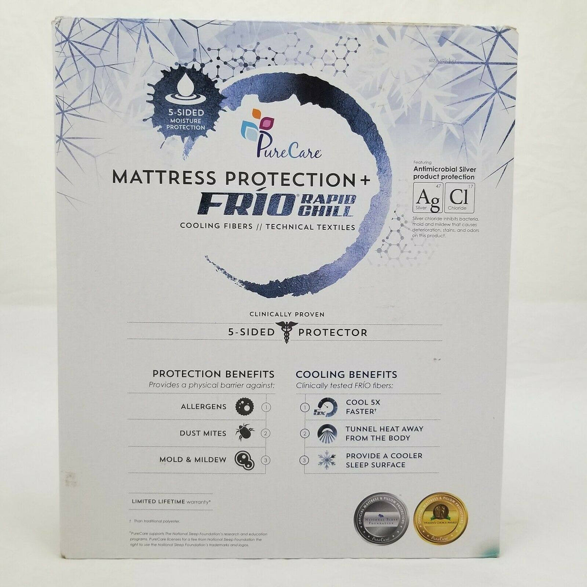 White Twin XL Mattress Protector V3978