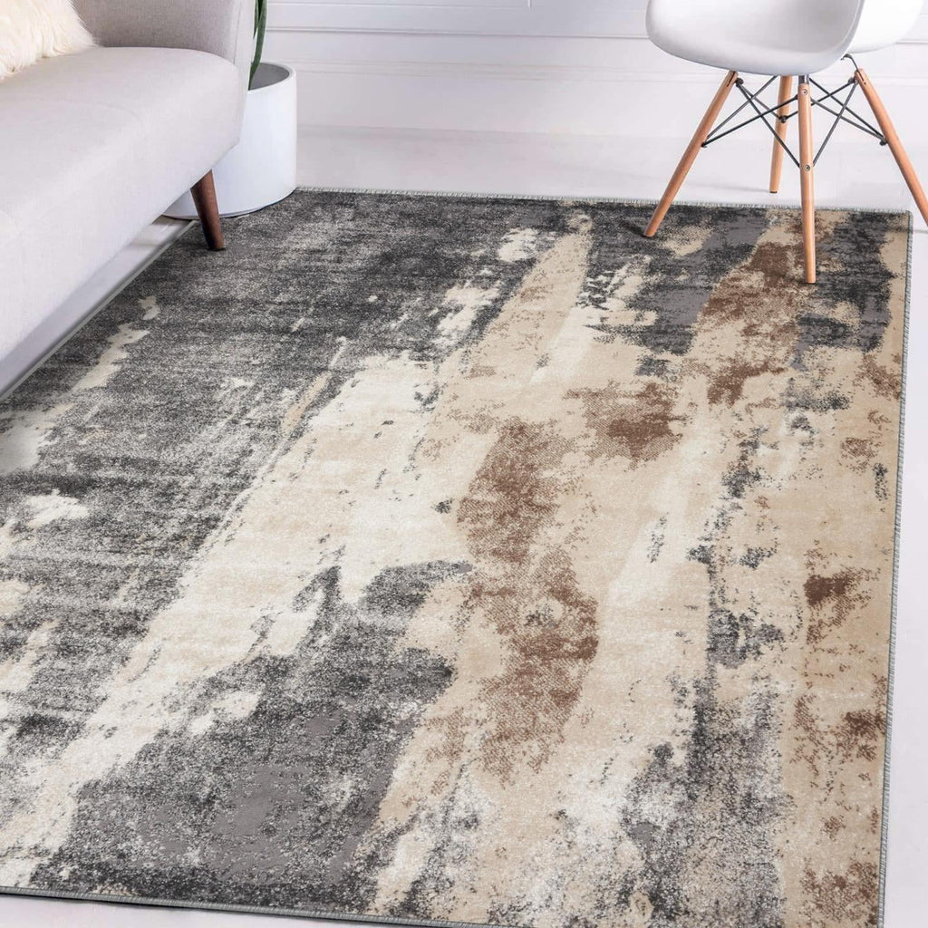 Modern Abstract Area Rug Gray 8 x 10 X14599