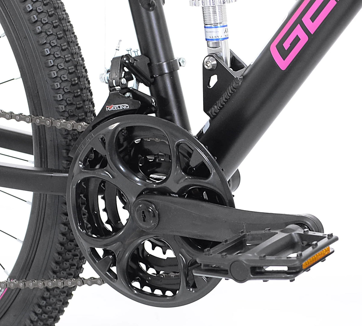 26 in. Black and Pink Mountain Bike R44641