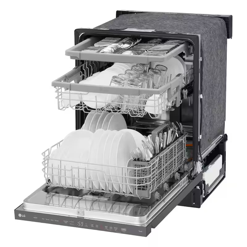 24 in. Smart Wi-Fi Dishwasher, Black Stainless Steel Y65934