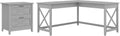L Shaped Desk with 2 Drawer File Cabinet V14990