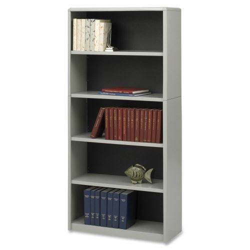Gray Steel 5-Shelf Bookcase Y3495